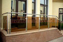 Ограждения из нержавейки со стеклом в Екатеринбурге. Готовые проекты ПерилаГлавСнаб - фото 9