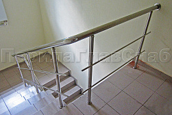 Перила и ограждения из нержавеющей стали с двумя ригелями в Екатеринбурге. Готовые проекты ПерилаГлавСнаб - фото 14