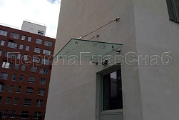 Стеклянные козырьки на вантах в Екатеринбурге. Готовые проекты ПерилаГлавСнаб - фото 3