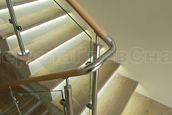 Ограждения из нержавейки со стеклом в Екатеринбурге. Готовые проекты ПерилаГлавСнаб - фото 6