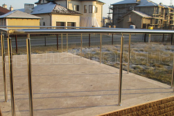 Ограждения и перила без ригелей из нержавеющей стали (без заполнения) в Екатеринбурге. Готовые проекты ПерилаГлавСнаб - фото 11