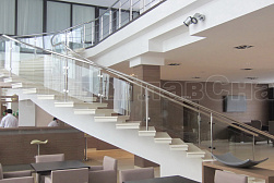 Ограждения из нержавейки со стеклом в Екатеринбурге. Готовые проекты ПерилаГлавСнаб - фото 5