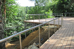 Ограждения и перила без ригелей из нержавеющей стали (без заполнения) в Екатеринбурге. Готовые проекты ПерилаГлавСнаб - фото 8 Ограждения и перила без ригелей из нержавеющей стали (без заполнения) в Екатеринбурге. Готовые проекты ПерилаГлавСнаб - фото 8