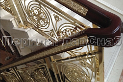 Латунные перила под золото в Екатеринбурге. Готовые проекты ПерилаГлавСнаб - фото 11
