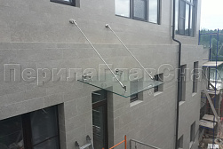 Стеклянные козырьки на вантах в Екатеринбурге. Готовые проекты ПерилаГлавСнаб - фото 18