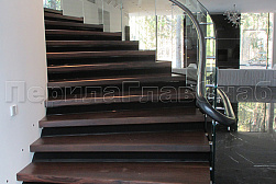 Стеклянные перила для винтовых лестниц в Екатеринбурге. Готовые проекты ПерилаГлавСнаб - фото 16