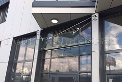 Стеклянные козырьки на вантах в Екатеринбурге. Готовые проекты ПерилаГлавСнаб - фото 12