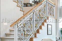 Латунные перила под золото в Екатеринбурге. Готовые проекты ПерилаГлавСнаб - фото 2