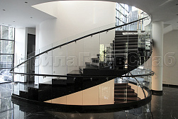Стеклянные перила для винтовых лестниц в Екатеринбурге. Готовые проекты ПерилаГлавСнаб - фото 15