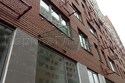 Стеклянные козырьки на вантах в Екатеринбурге. Готовые проекты ПерилаГлавСнаб - фото 5