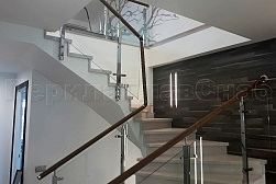 Стеклянные перила для винтовых лестниц в Екатеринбурге. Готовые проекты ПерилаГлавСнаб - фото 11