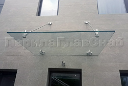 Стеклянные козырьки на вантах в Екатеринбурге. Готовые проекты ПерилаГлавСнаб - фото 19