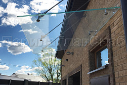 Стеклянные козырьки на вантах в Екатеринбурге. Готовые проекты ПерилаГлавСнаб - фото 16