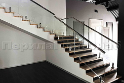 Цельностеклянные ограждения на несущем стекле в Екатеринбурге. Готовые проекты ПерилаГлавСнаб - фото 5