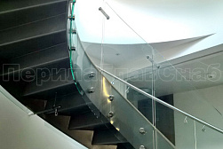 Стеклянные перила для винтовых лестниц в Екатеринбурге. Готовые проекты ПерилаГлавСнаб - фото 8