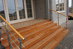 Перила и ограждения из нержавейки и дерева в Екатеринбурге. Готовые проекты ПерилаГлавСнаб - фото 9