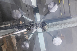 Стеклянные козырьки на спайдерах в Екатеринбурге. Готовые проекты ПерилаГлавСнаб - фото 8