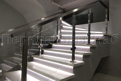 Ограждения из нержавейки со стеклом в Екатеринбурге. Готовые проекты ПерилаГлавСнаб - фото 1