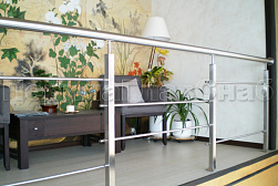 Перила и ограждения из нержавеющей стали с двумя ригелями в Екатеринбурге. Готовые проекты ПерилаГлавСнаб - фото 4